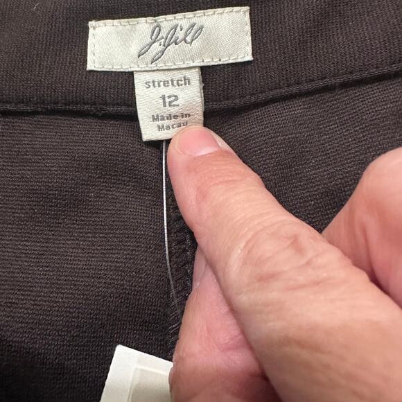 J. Jill Stretch Straight Leg Ankle Pants Java Brown Wardrobe Basic NWT size 12 - Picture 2 of 9